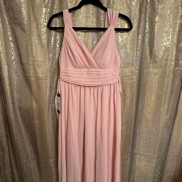 Ever Pretty Light Pink Maxi Tie Back Wedding Guest Bridesmaid Dress NWT Small/4 - Picture 1 of 8
